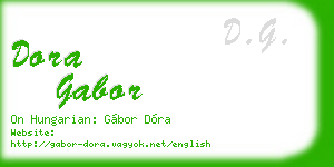 dora gabor business card
