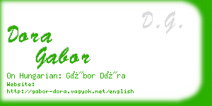 dora gabor business card